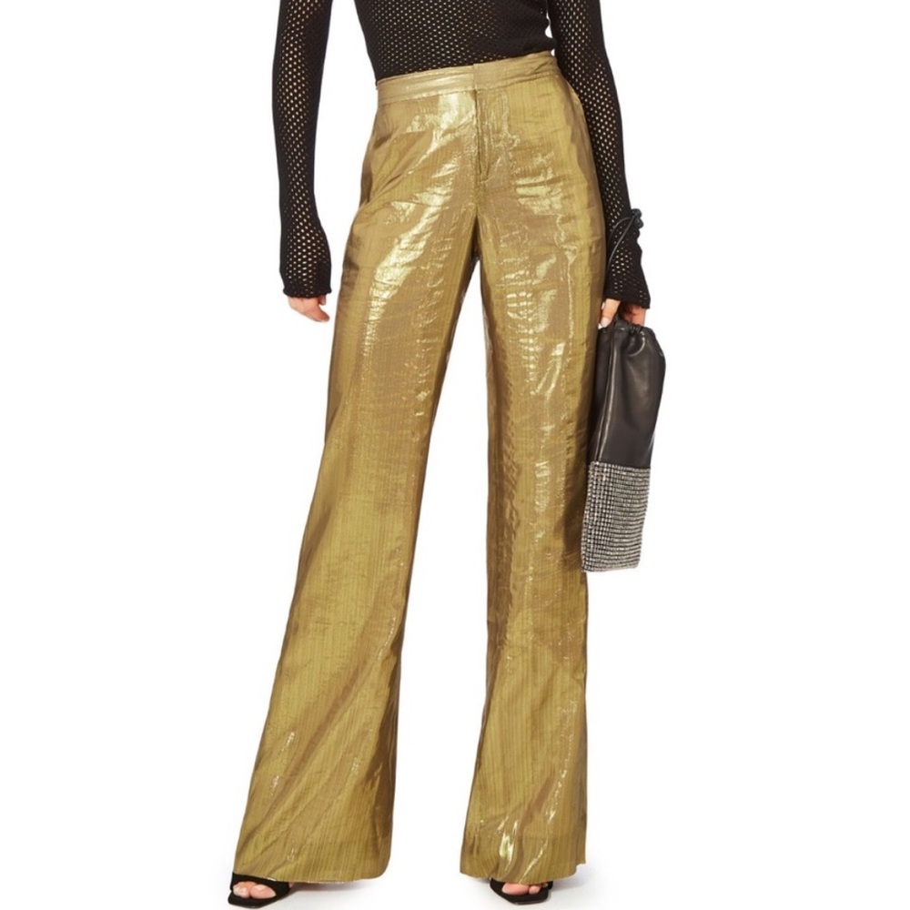 Derek Lam 10 Crosby gold pants